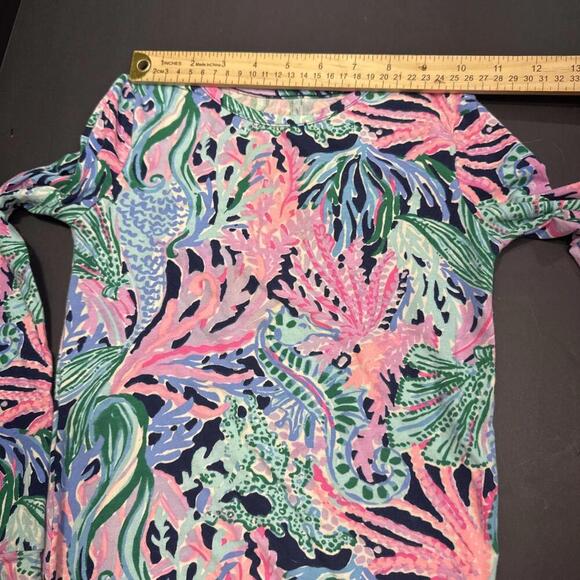 Lilly Pulitzer Seahorse Mermaid Nautical Print Kids PJs Sammie Set Pajamas Sz 8 - Picture 12 of 15